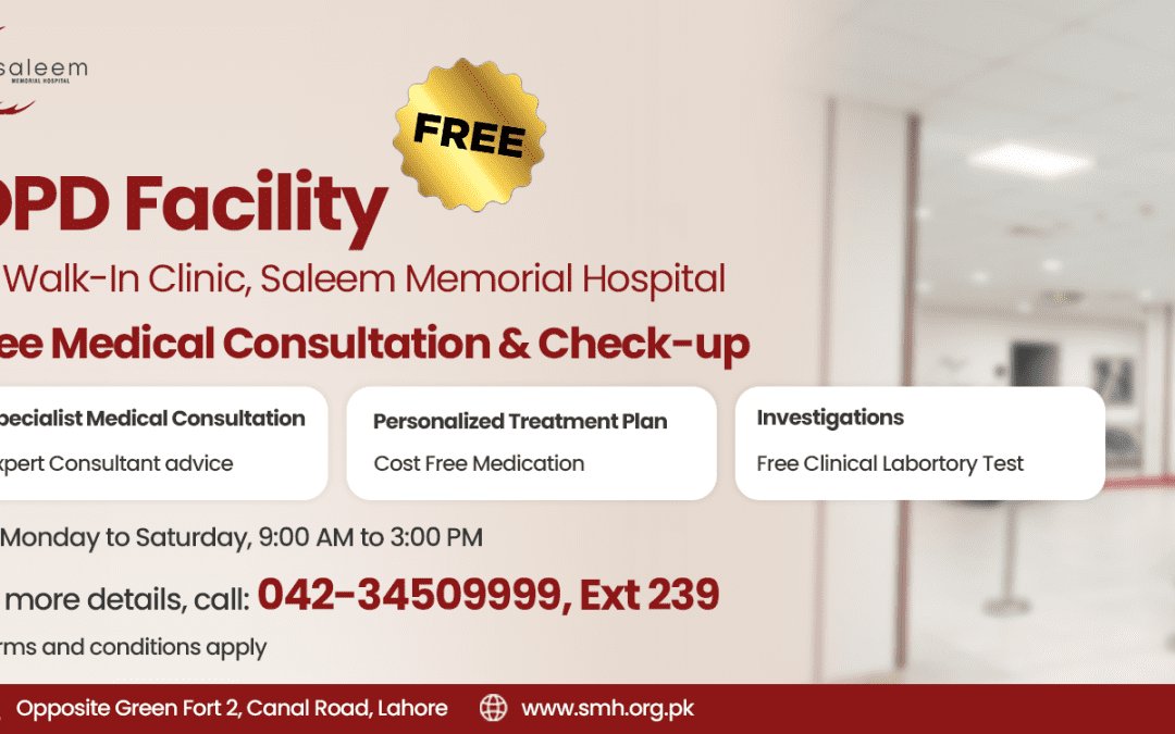 Free OPD Facility at Saleem Memorial Hospital, Lahore